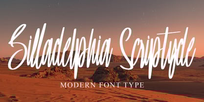 Billadelphia Scriptyde Font Poster 1