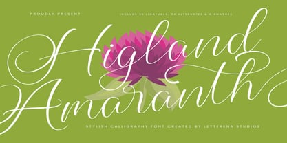 Higland Amaranth Font Poster 1