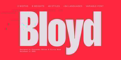 Bloyd Variable Font Poster 1