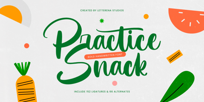 Practice Snack Font Poster 1