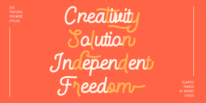 Slightly Famous Font Poster 4