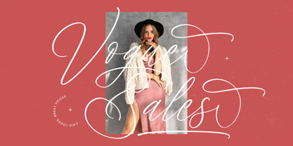 Magnolia Florale Font Poster 5