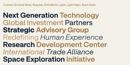 Cubron Grotesk Font Poster 14