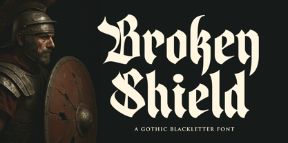 Broken Shield Font Poster 1