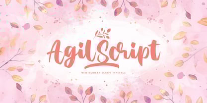 Agil Script Font Poster 1