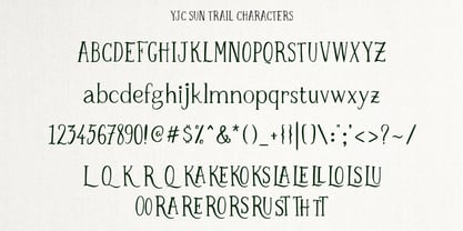 YJC Sun Trail Font Poster 6