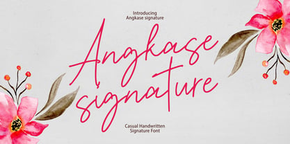 Angkase signature Font Poster 1