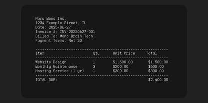 Naru Mono Font Poster 11