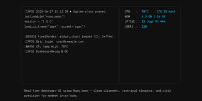 Naru Mono Font Poster 4