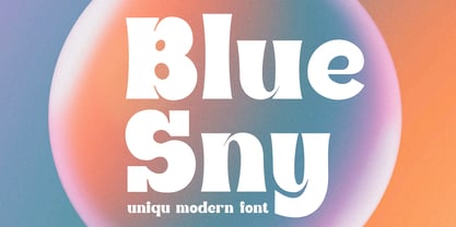 Blue Sny Font Poster 1