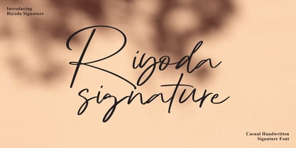 Riyoda Signature Font Poster 1