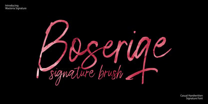 Boseriqe Signature Brush Font Poster 1