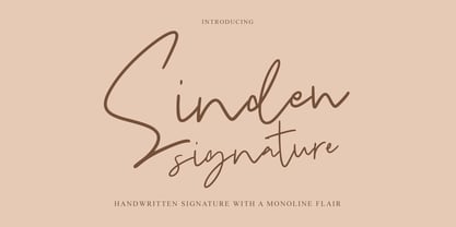 Sinden Signature Font Poster 1