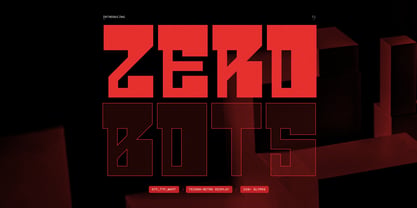 Zero Bots Font Poster 1