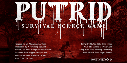Crimson Horror Font Poster 2