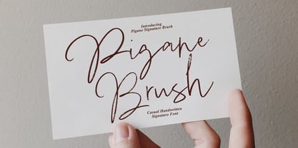 Pigane Signature Brush Font Poster 1