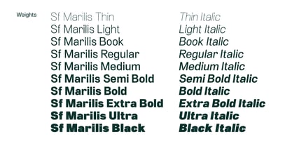 SF Marilis Font Poster 2