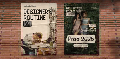 Paper Stitch Font Poster 12