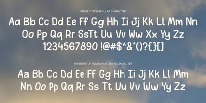 Paper Stitch Font Poster 14