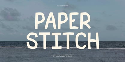 Paper Stitch Font Poster 1