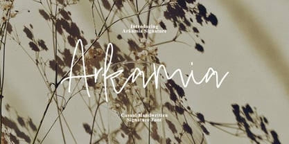 Arkamia Signature Font Poster 1
