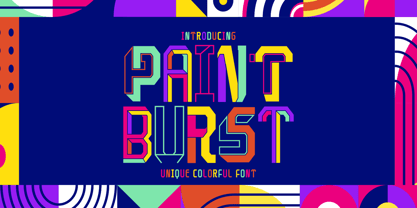 Paint Burst Font Poster 1