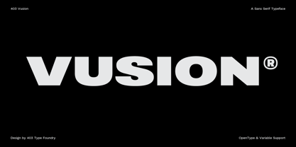403 Vusion Font Poster 1