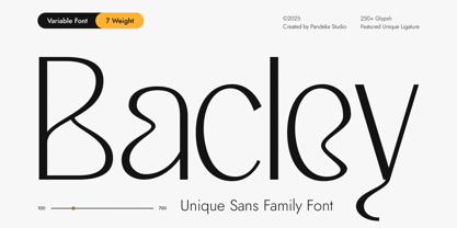 Bacley Font Poster 1