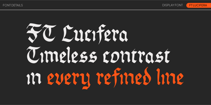FT Lucifera Font Poster 3