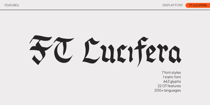 FT Lucifera Font Poster 1