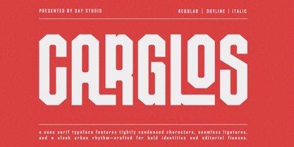 Carglos Font Poster 1