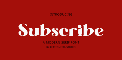 Subscribe Font Poster 1