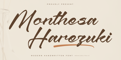 Monthesa Harezuki Font Poster 1
