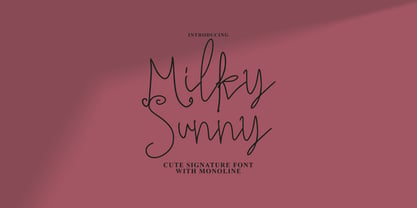 Milky Sunny Signature Font Poster 2