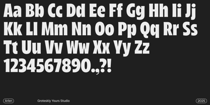 Arlen Font Poster 12