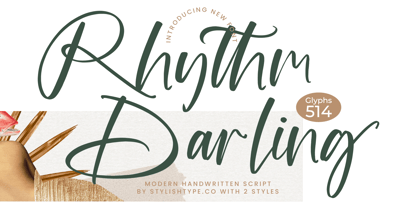 Rhythm Darling Font Poster 1