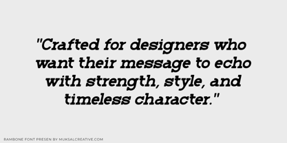 Rambone Font Poster 4