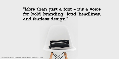 Rambone Font Poster 11