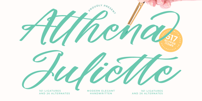Althena Juliette Font Poster 1