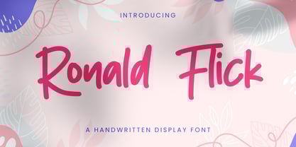 Ronald Flick Font Poster 1