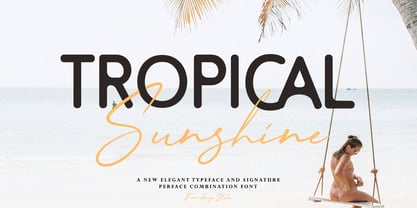 Tropical Sunshine Signature Font Poster 1