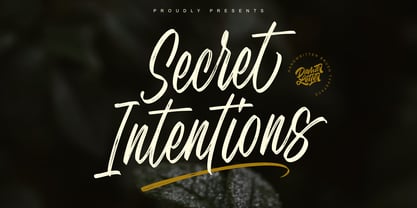 Secret Intentions Font Poster 1