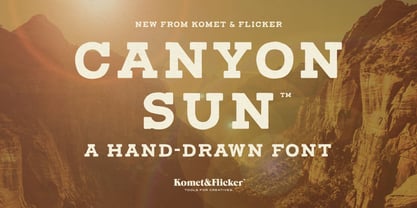 Canyon Sun Font Poster 1