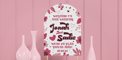 Retro Amour Font Poster 8