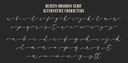 Heaven Obsidian Font Poster 13