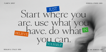 Fluneta Font Poster 12