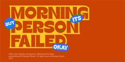 Allboy Font Poster 2