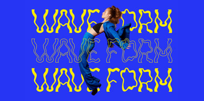 Wavy Pulse Font Poster 3