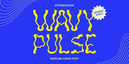 Wavy Pulse Font Poster 1