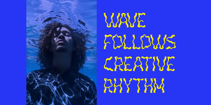 Wavy Pulse Font Poster 2
